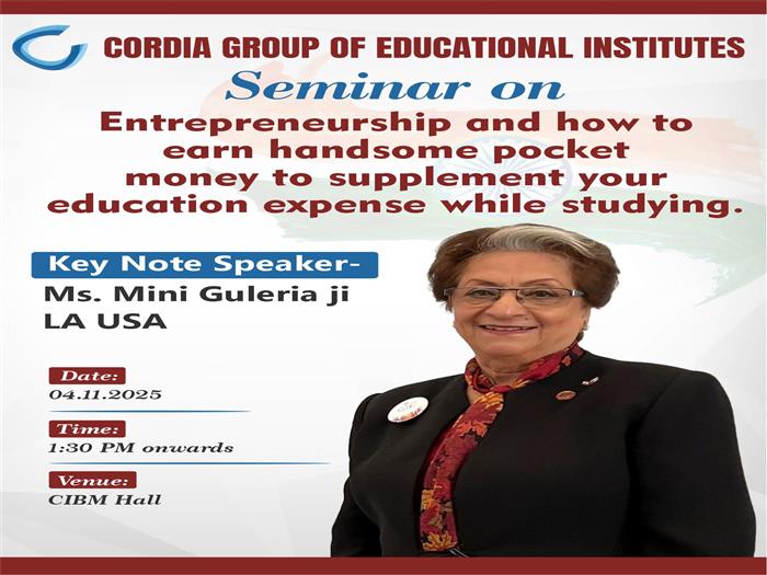 Seminar on- Entrepreneurship and how to earn handsome pocket money to supplement your education expense while studying.