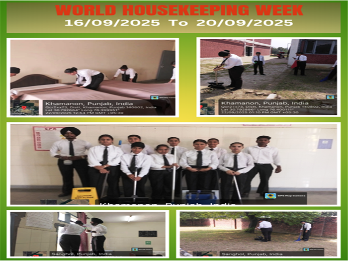 Celebrating World Housekeeping Week For Hotel Management Students at Cordia Group of Educational Institutes