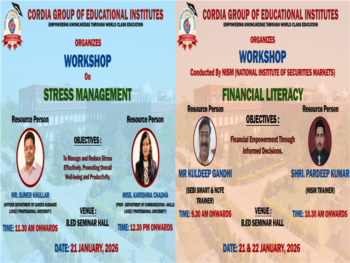 Empowering Minds: Stress Management & Financial Literacy Workshops at Cordia Group